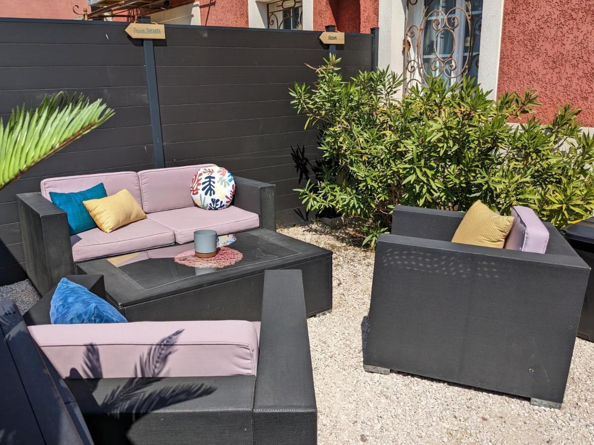 L'Instant Mer - Bord De Mer - Studio Avec Grand Jardin A La Capte Hyères Eksteriør billede