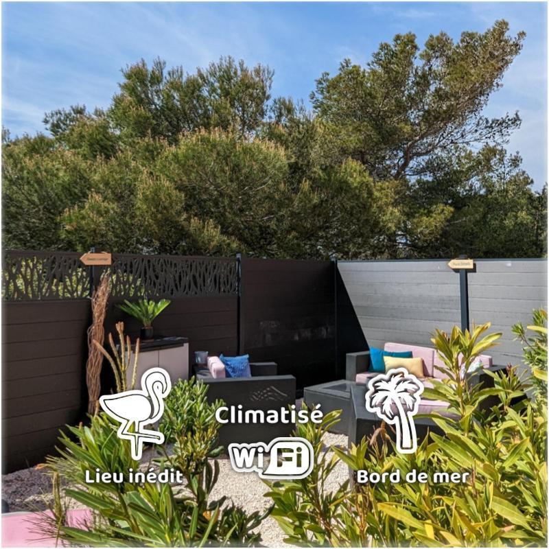 L'Instant Mer - Bord De Mer - Studio Avec Grand Jardin A La Capte Hyères Eksteriør billede