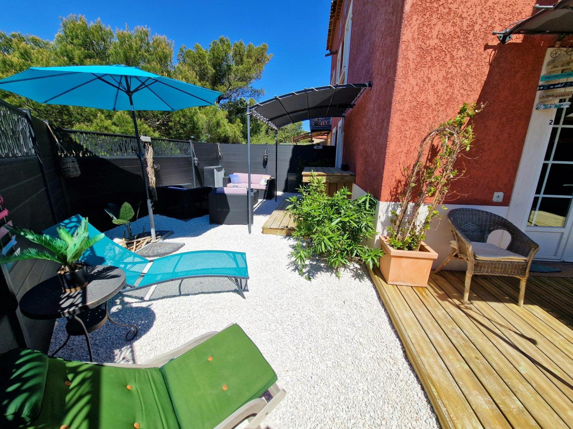 L'Instant Mer - Bord De Mer - Studio Avec Grand Jardin A La Capte Hyères Eksteriør billede